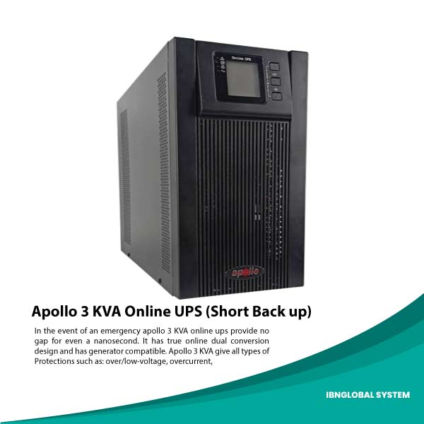 APOLLO 3 KVA ONLINE UPS